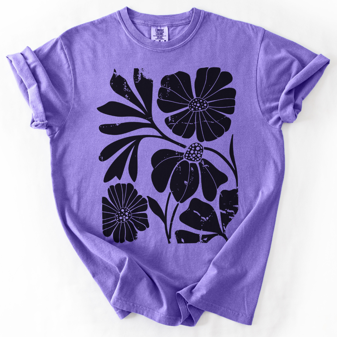 Artistic Boho Floral -  Comfort Colors Relaxed Fit Premium T Shirt
