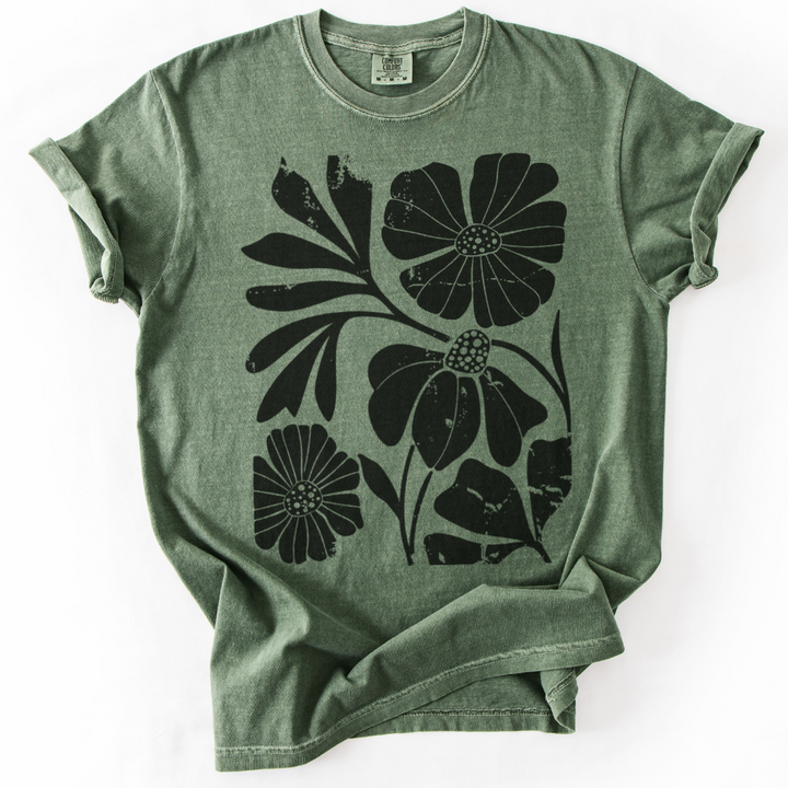 Artistic Boho Floral -  Comfort Colors Relaxed Fit Premium T Shirt