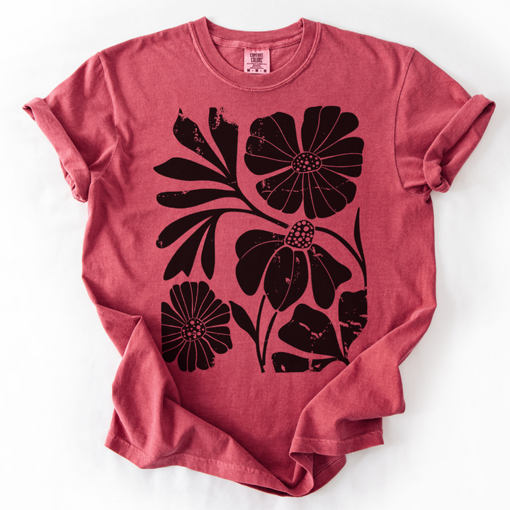 Artistic Boho Floral -  Comfort Colors Relaxed Fit Premium T Shirt