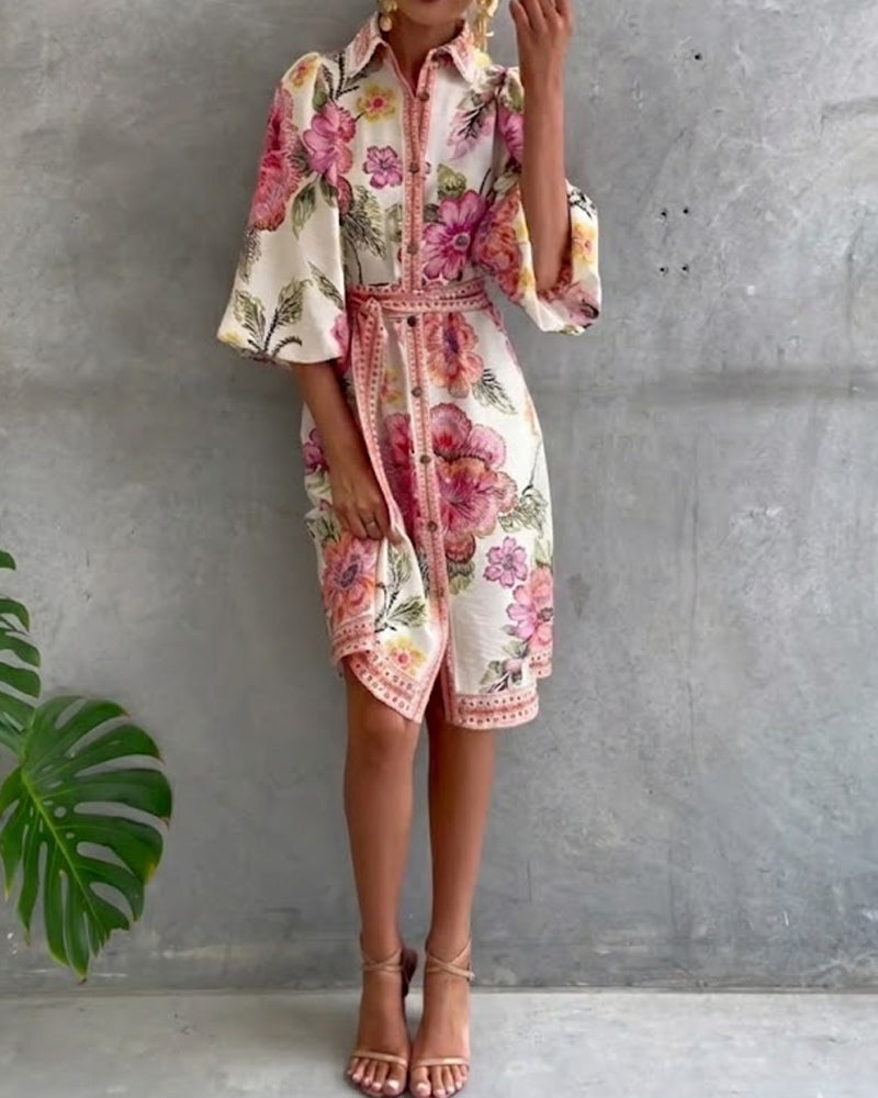 Rosalie™ | Floral Button Dress.