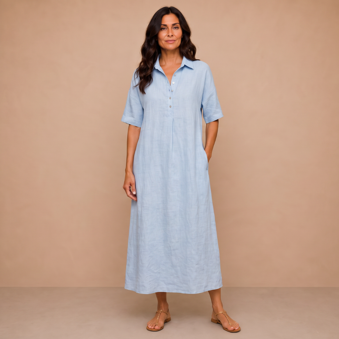 Linda | Relaxed Buttoned Shirtdress