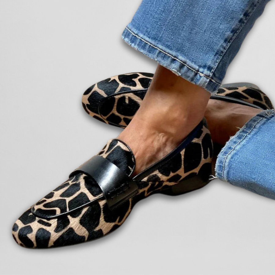 Katie - Leopard Print Loafers