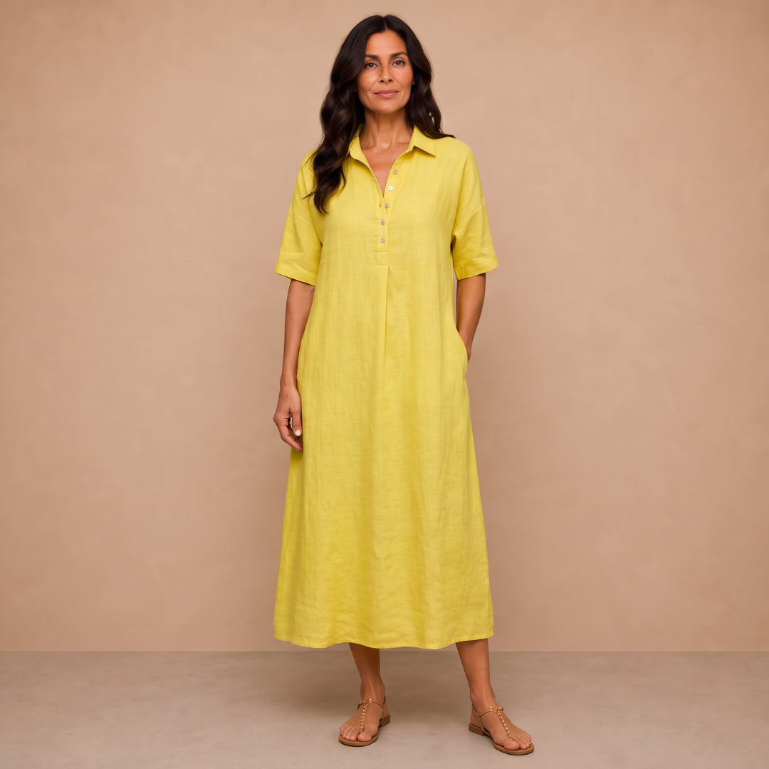 Linda | Relaxed Buttoned Shirtdress