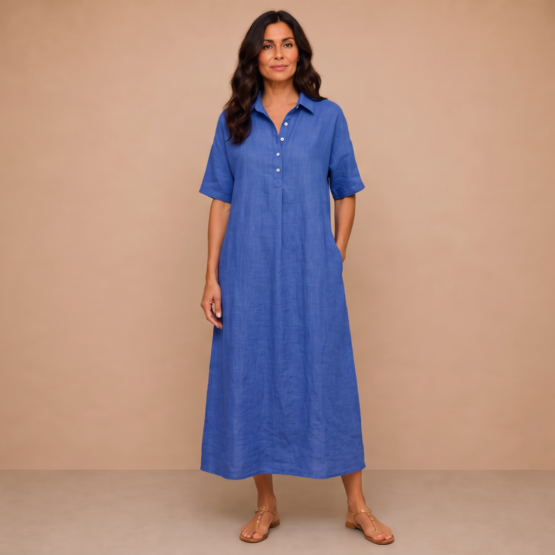 Linda | Relaxed Buttoned Shirtdress