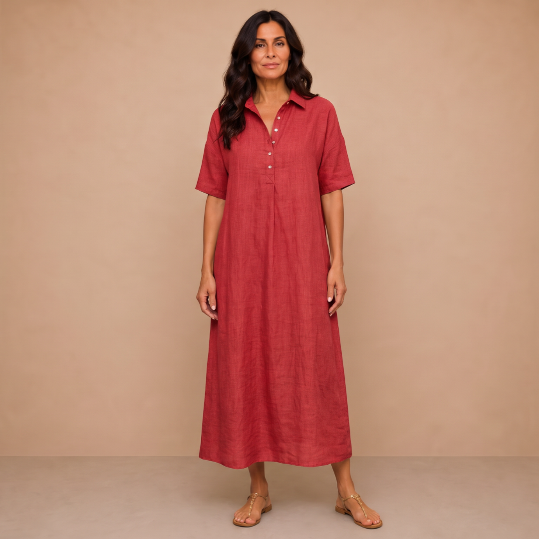 Linda | Relaxed Buttoned Shirtdress