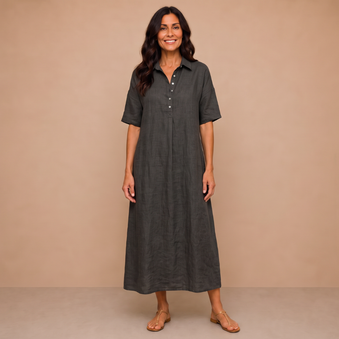 Linda | Relaxed Buttoned Shirtdress