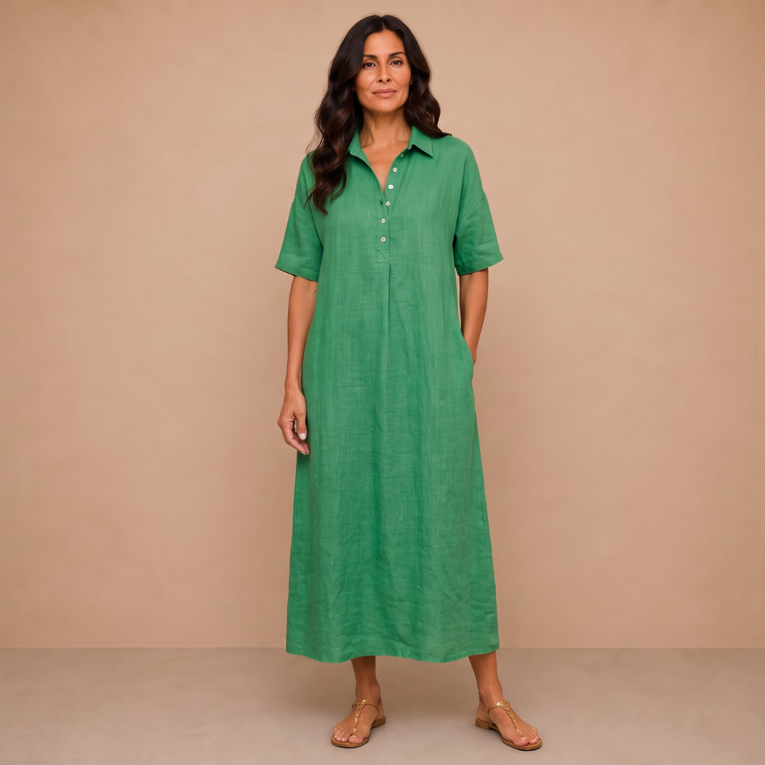 Linda | Relaxed Buttoned Shirtdress