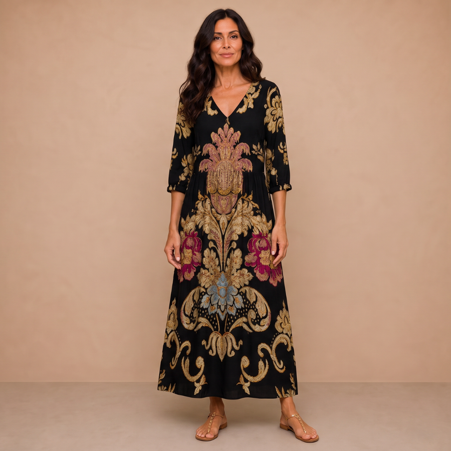 Elegant Print Dress Clara