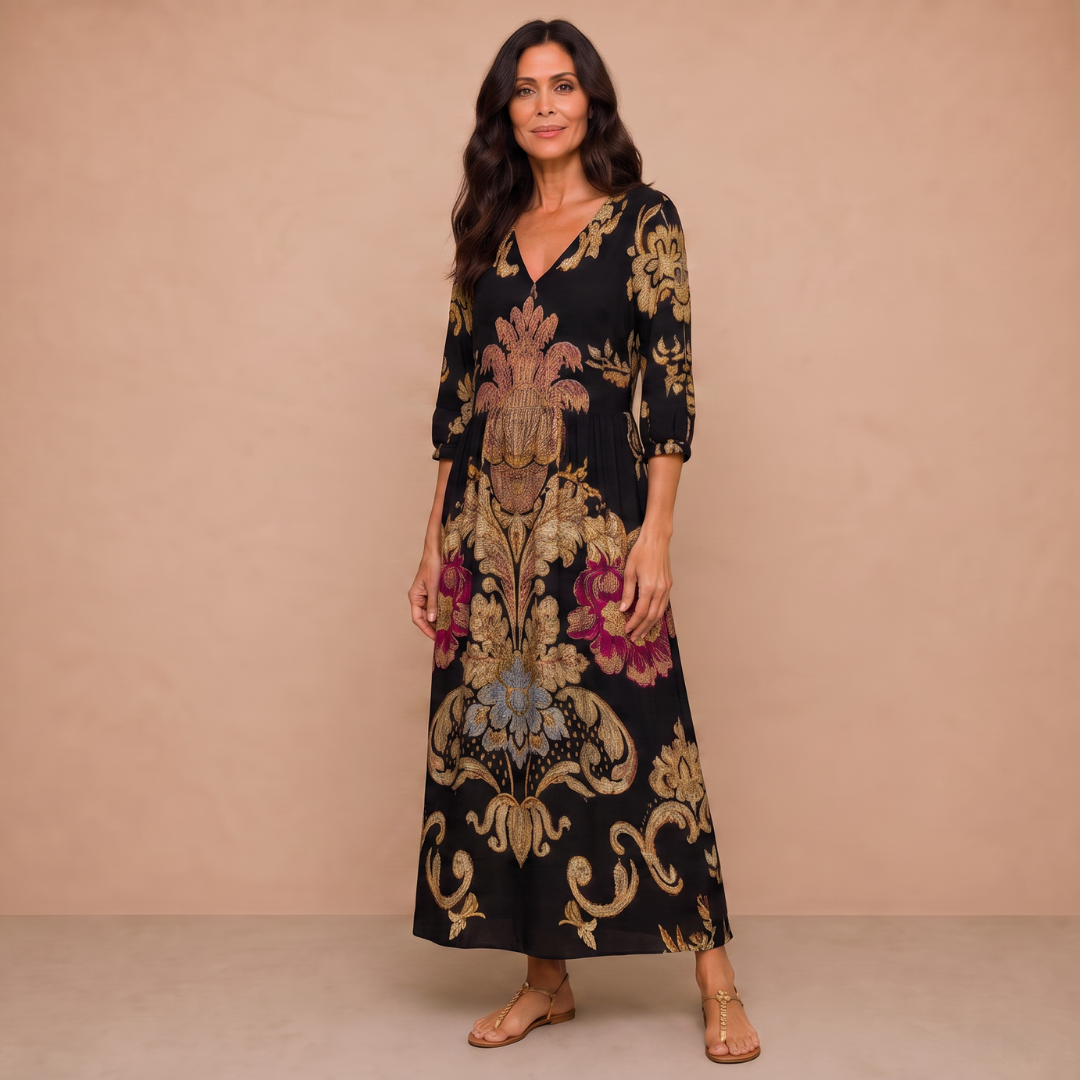 Elegant Print Dress Clara