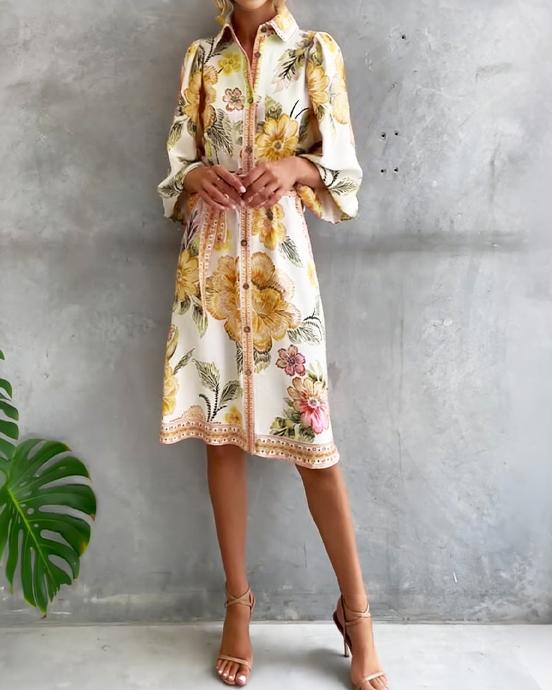 Rosalie™ | Floral Button Dress.
