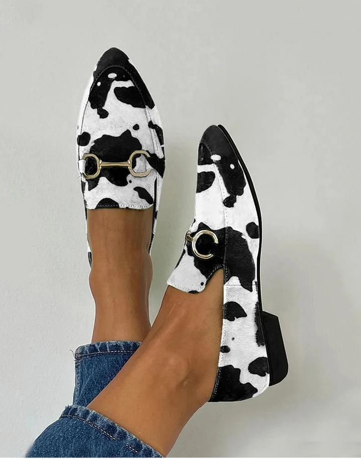 Diana - Mocassins imprimés avec boucle décorative