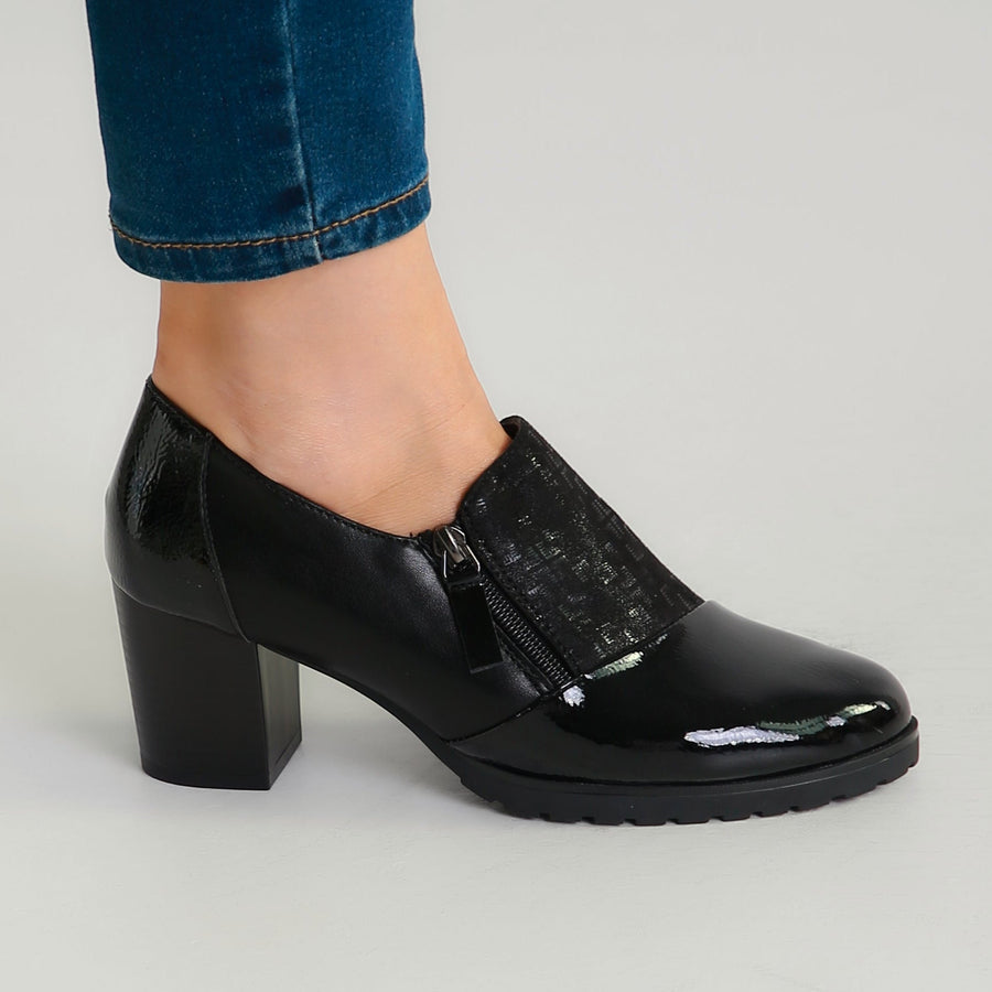 Amélie™ | Elegant Patent Block Heels