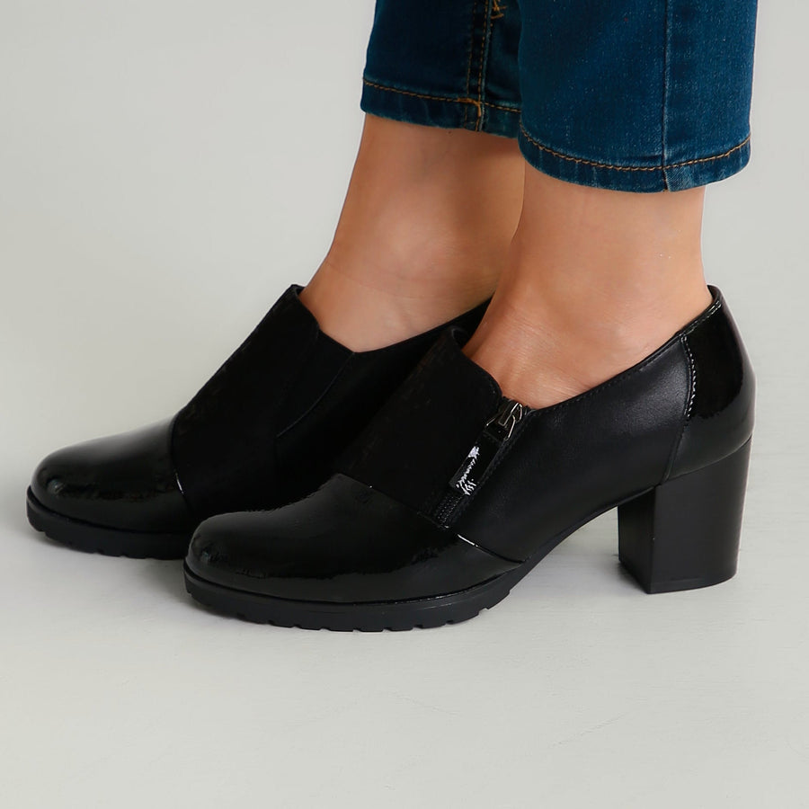 Amélie™ | Elegant Patent Block Heels