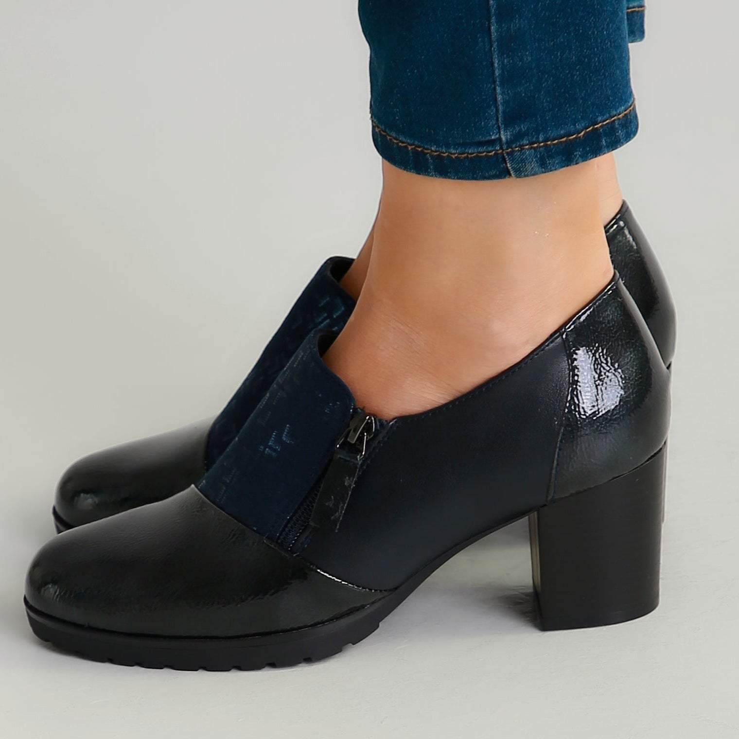 Amélie™ | Elegant Patent Block Heels