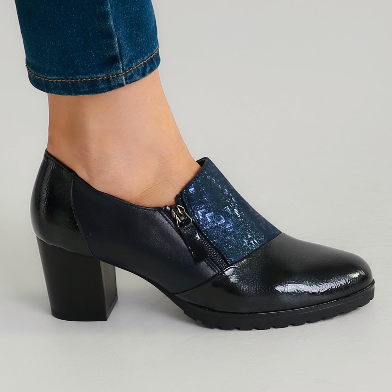 Amélie™ | Elegant Patent Block Heels