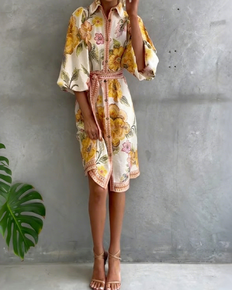 Rosalie™ | Floral Button Dress.