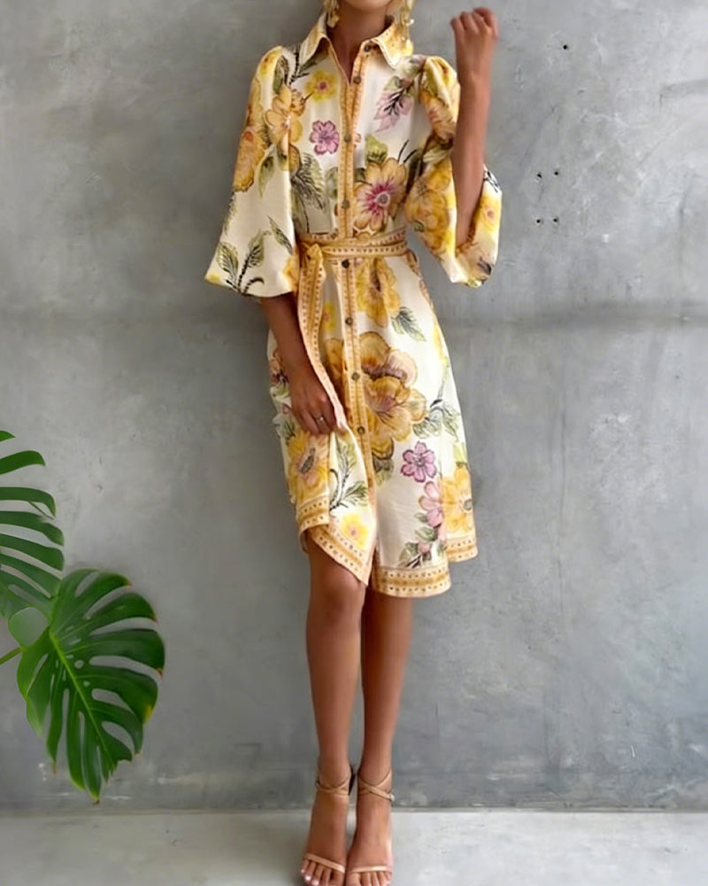 Rosalie™ | Floral Button Dress.