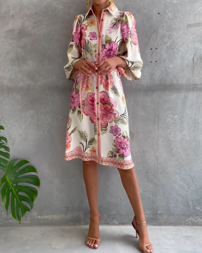 Rosalie™ | Floral Button Dress.