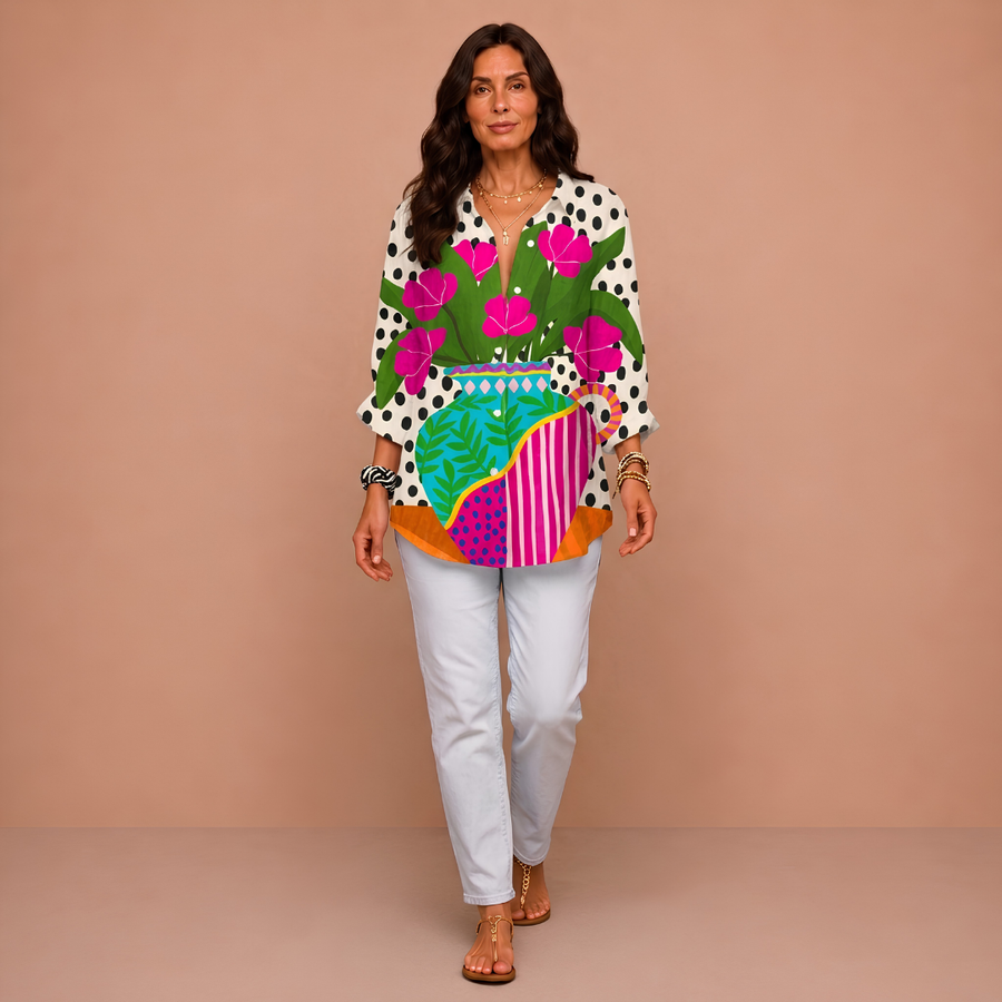 Diana – Floral Graphic Blouse