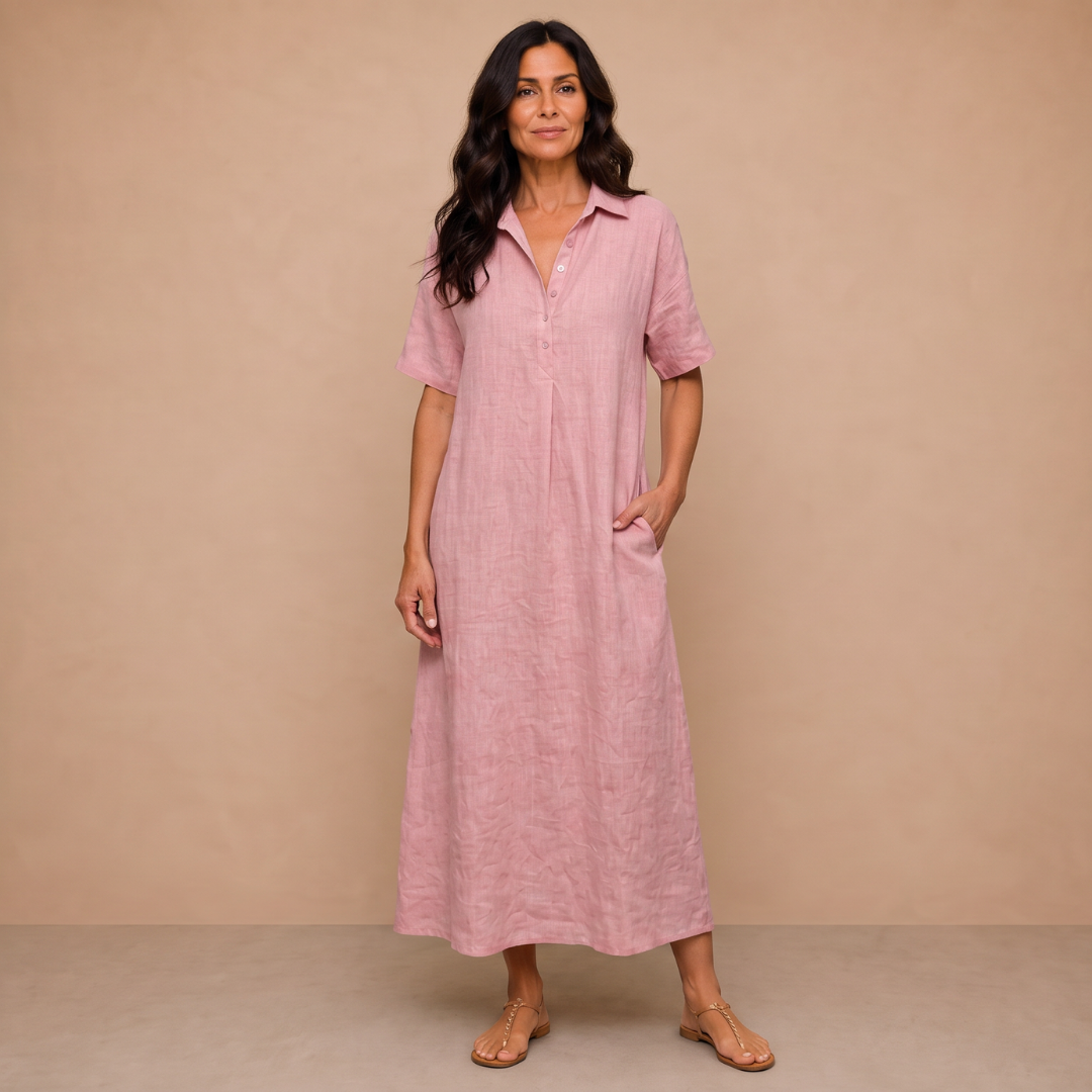 Linda | Relaxed Buttoned Shirtdress