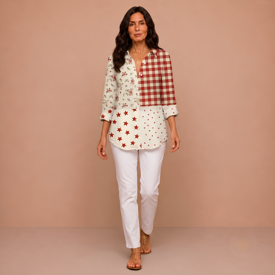 Rosemary – Classic Patchwork Blouse