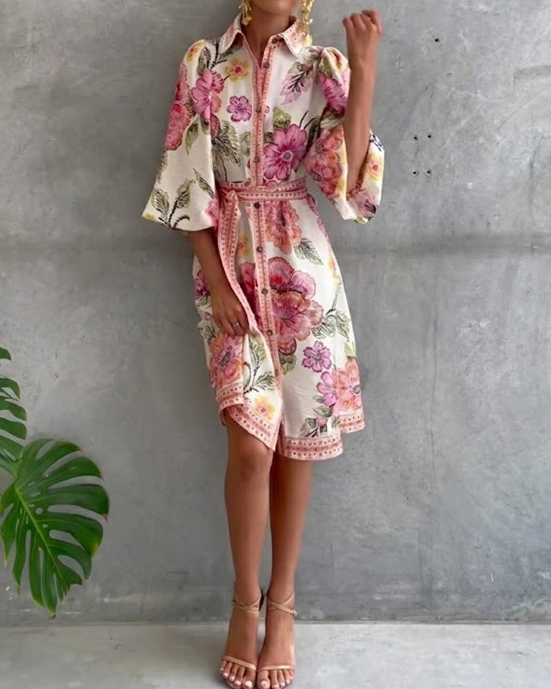 Rosalie™ | Floral Button Dress.
