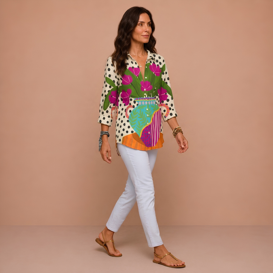 Diana – Floral Graphic Blouse