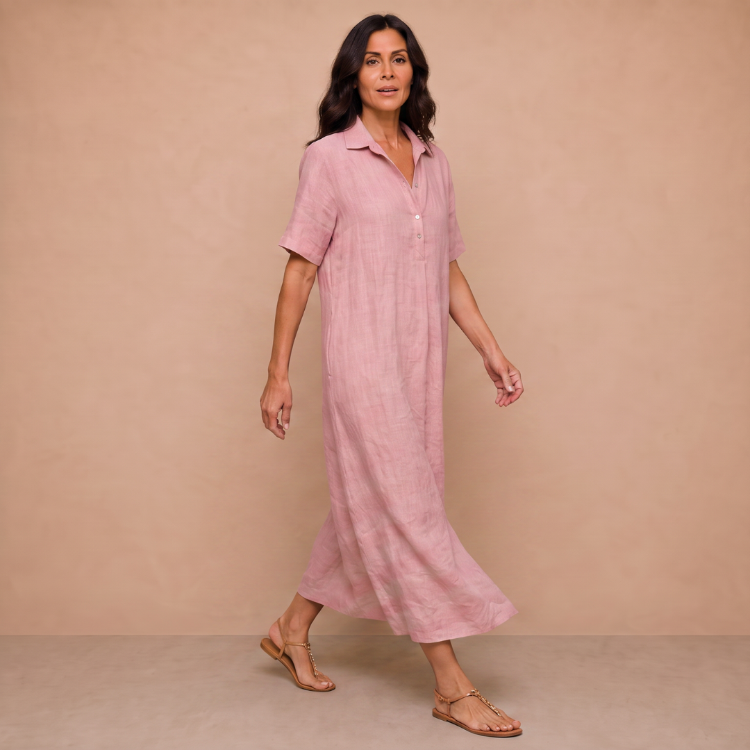 Linda | Relaxed Buttoned Shirtdress