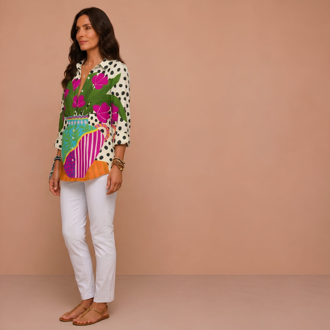 Diana – Floral Graphic Blouse