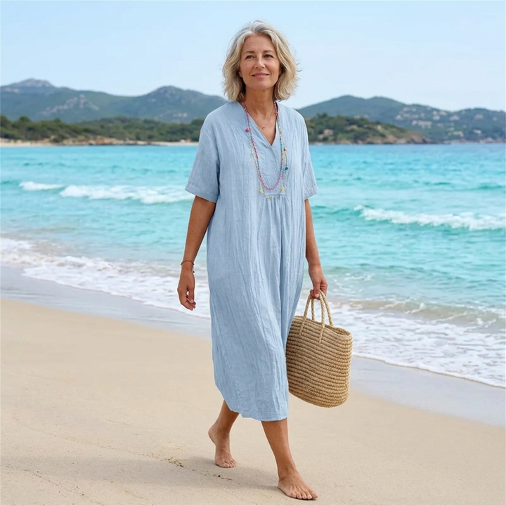 Silvana™ | Robe longue texturée décontractée