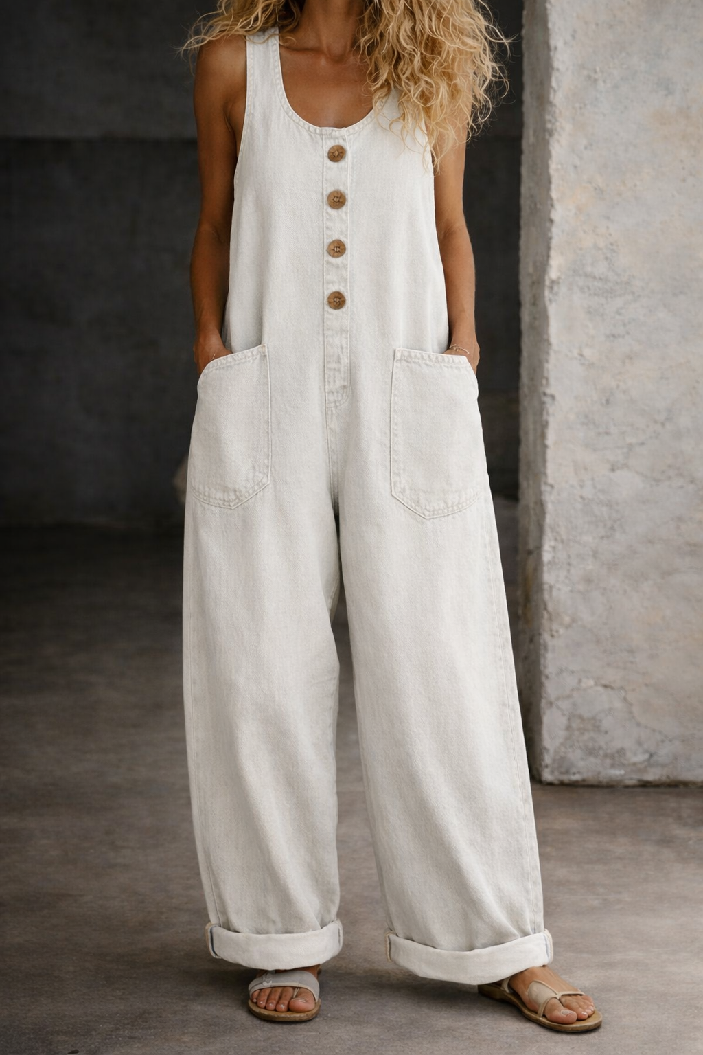Willy | Vintage Washed Cotton Denim Overalls
