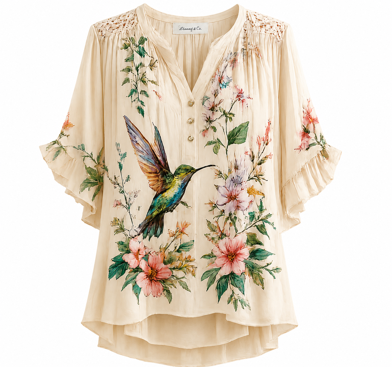 Women's Hummingbird Summer Blouse