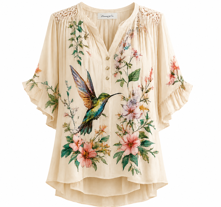 Women's Hummingbird Summer Blouse