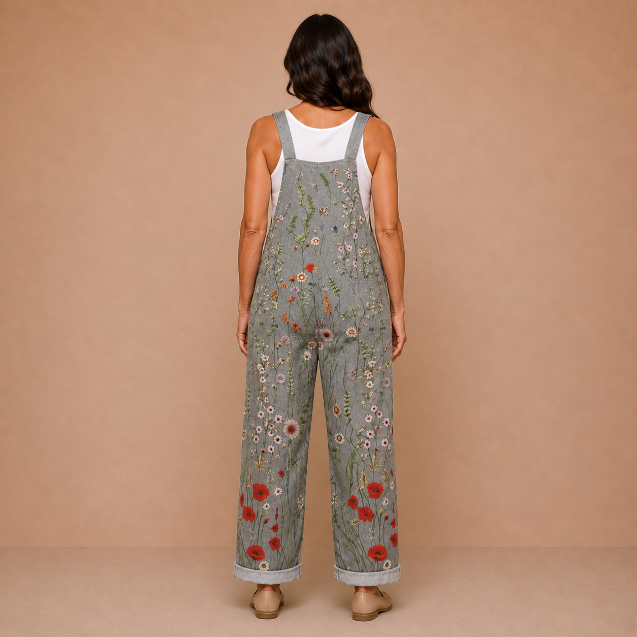 Comfortable Printed Overalls