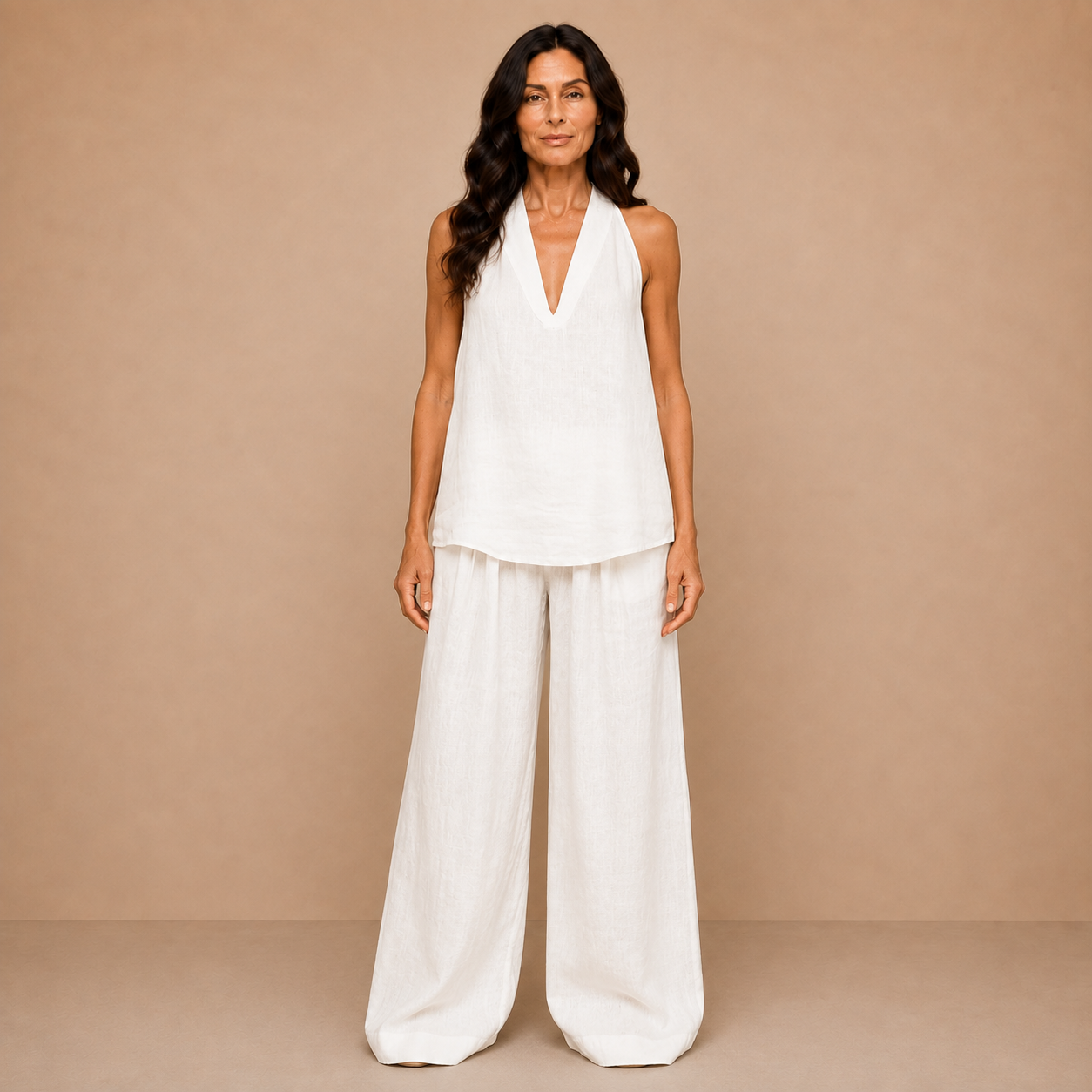 Zoë™ - Sleeveless set with wide-cut pants