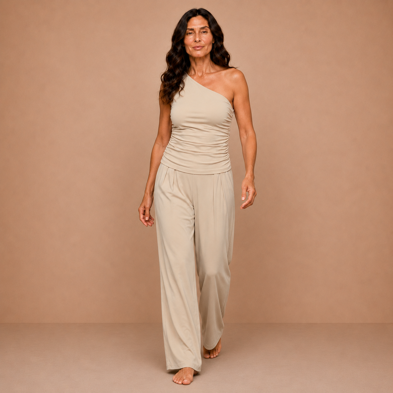 Elara™ | One-Shoulder Wide-Leg Set (2PC)