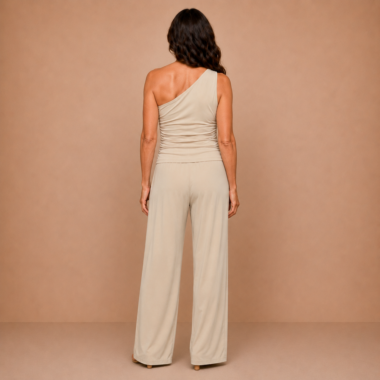 Elara™ | One-Shoulder Wide-Leg Set (2PC)