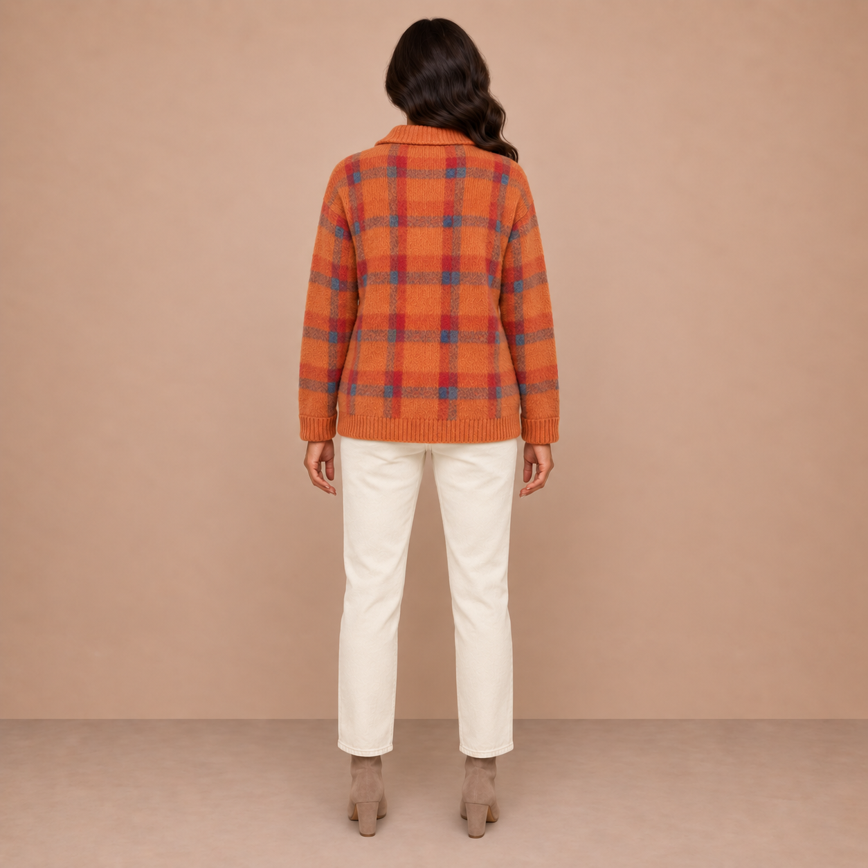Anna | Plaid Knit Cardigan
