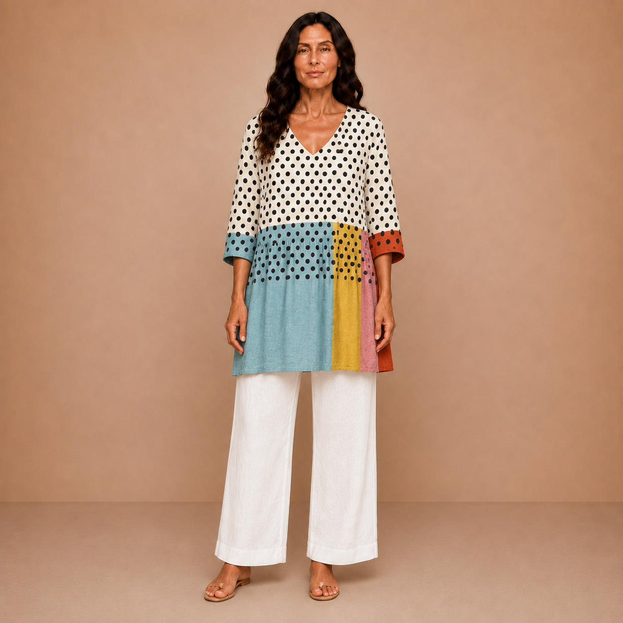 Valerie | Long Blouse with V-Neck