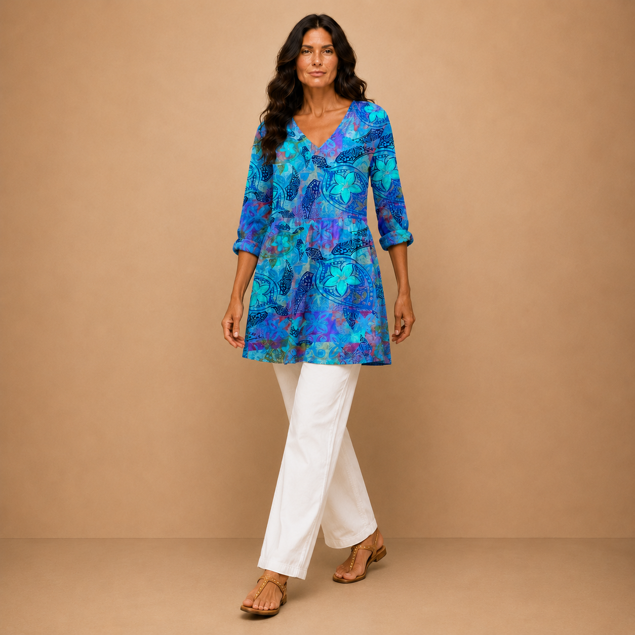 Juliette | Long Blouse with V-Neck