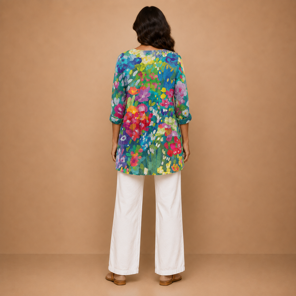 Maelle | Long Blouse with V-Neck