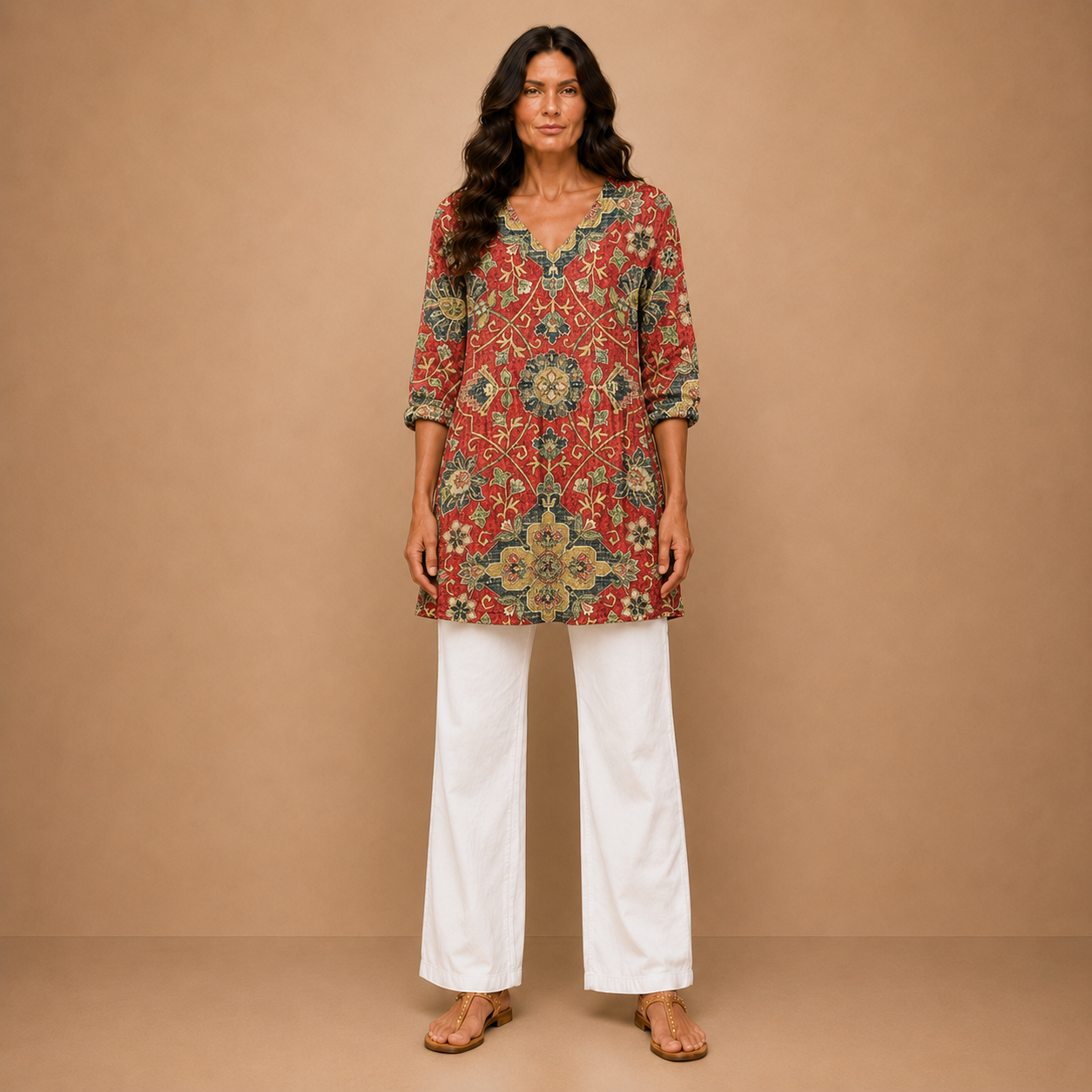 Lea | Long Blouse with V-Neck