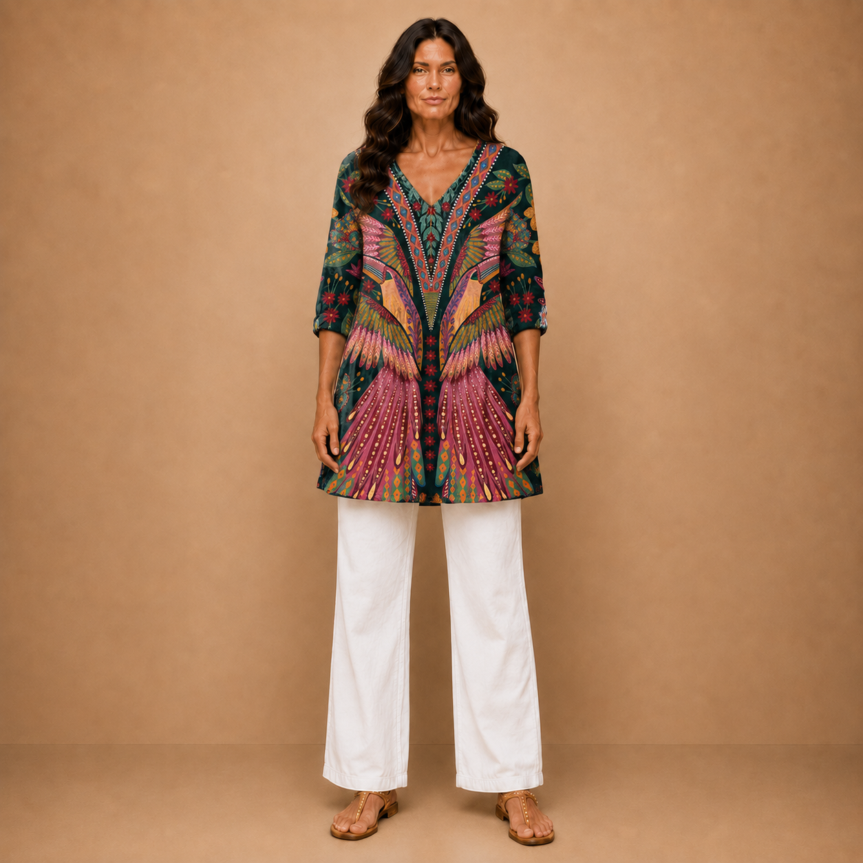 Manon | Long Blouse with V-Neck