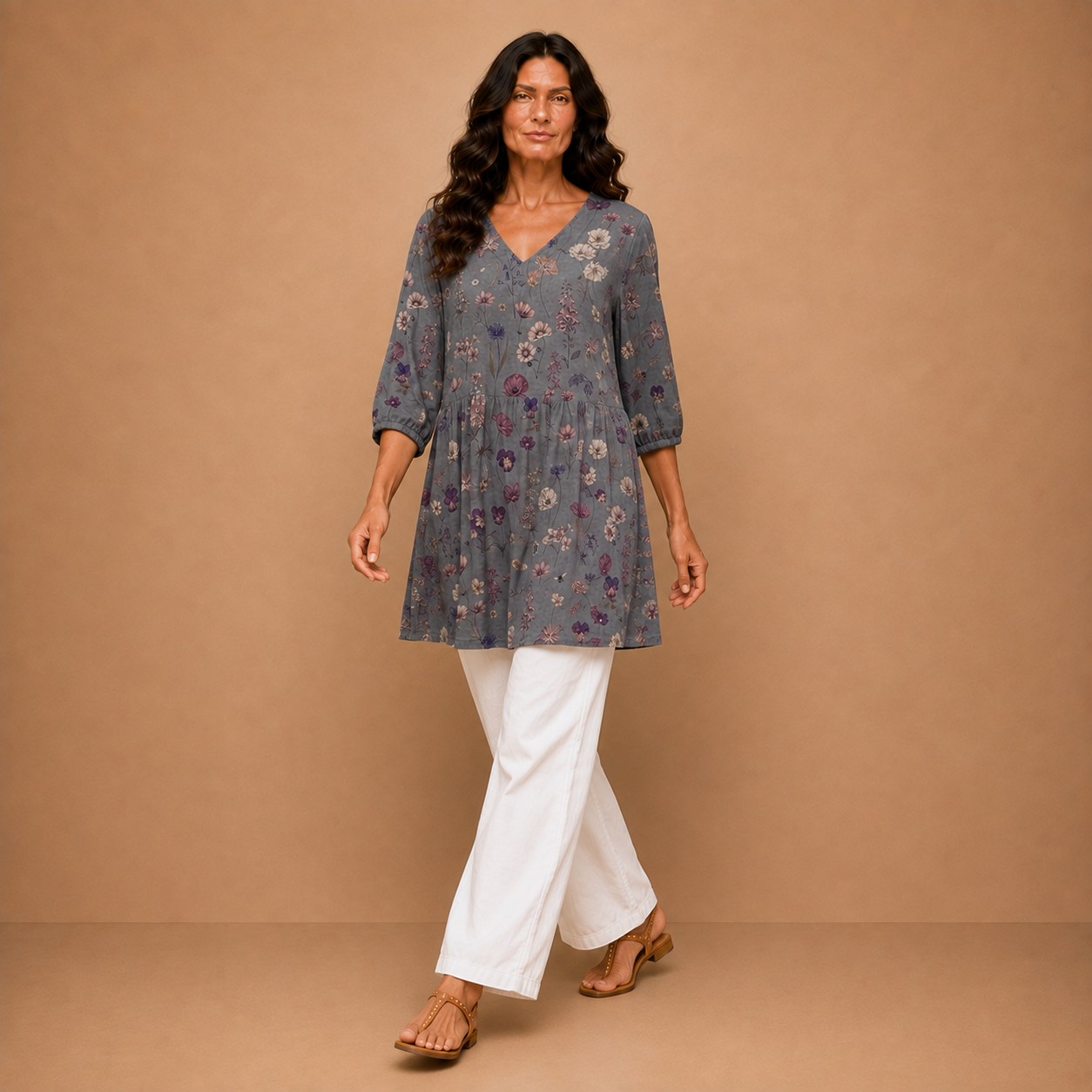 Audrey | Long Sleeve Blouse with V-Neck