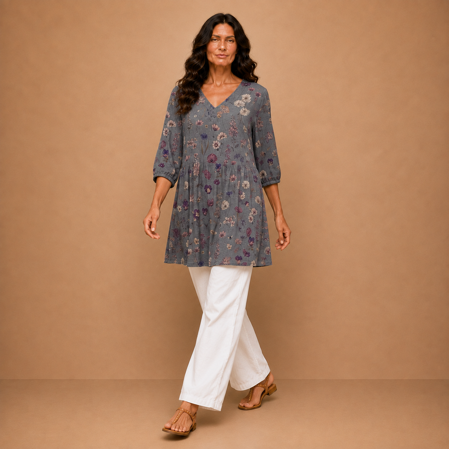 Audrey | Long Sleeve Blouse with V-Neck