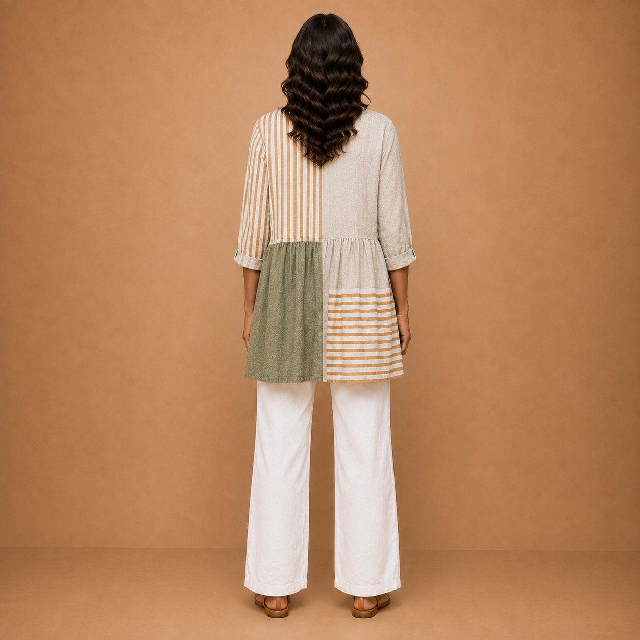 Camille | Long Blouse with V-Neck