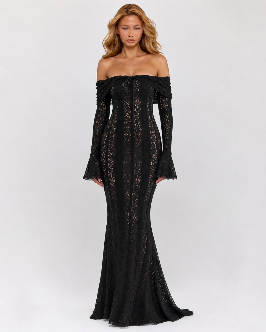 Ethereal Lace Gown Maxi