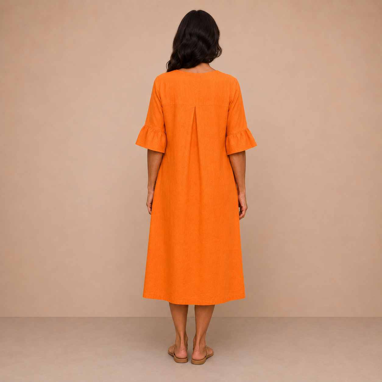 Mathilde™ | Sunlit Button-Front Maxi Dress