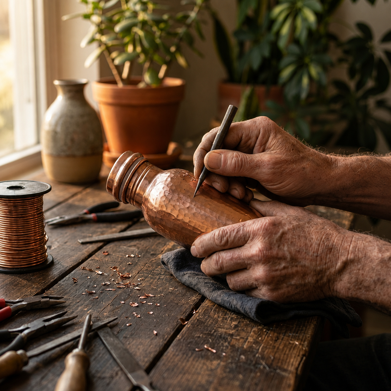 Pure Copper Water Bottle