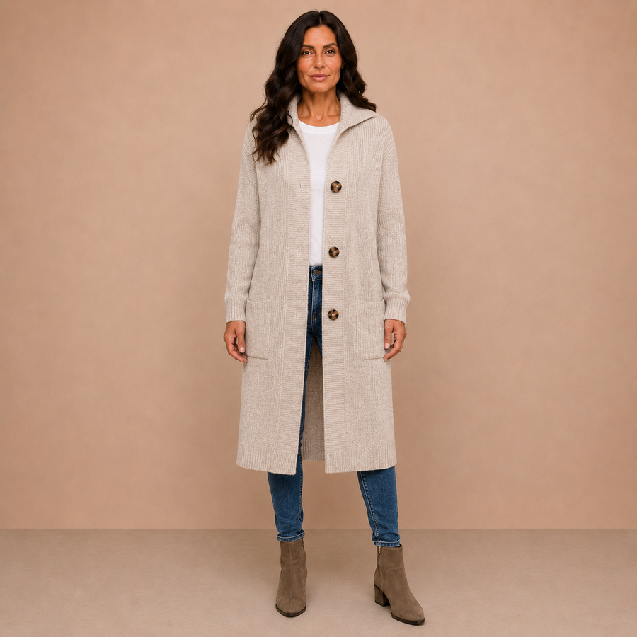 Lorène | Elegant Long Women’s Cardigan